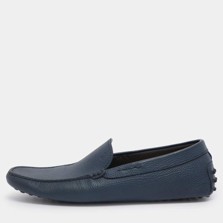 Pre Owned Tod's Blue Leather Loafers Size 43