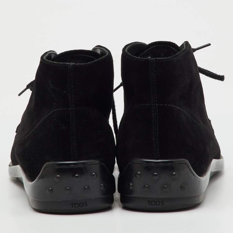 Pre Owned Tod’s Black Suede Lace Up Desert Boots Size 43