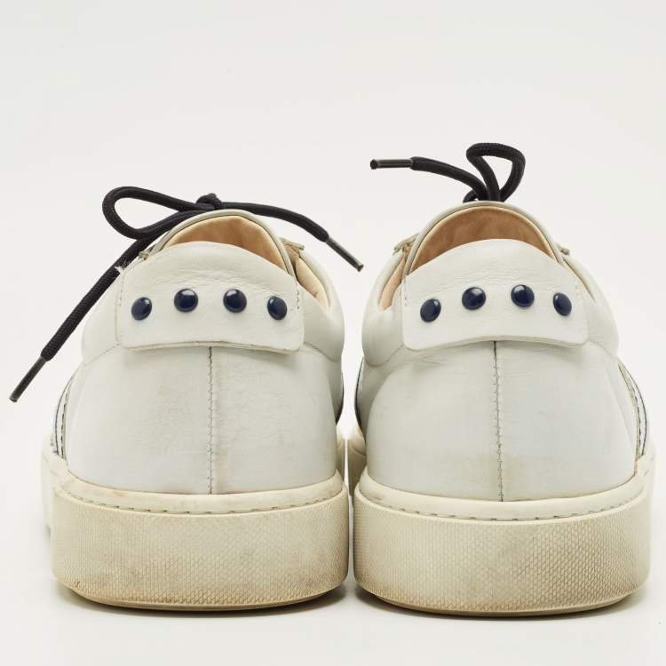 Pre Owned Tod's White Leather Low Top Sneakers Size 45