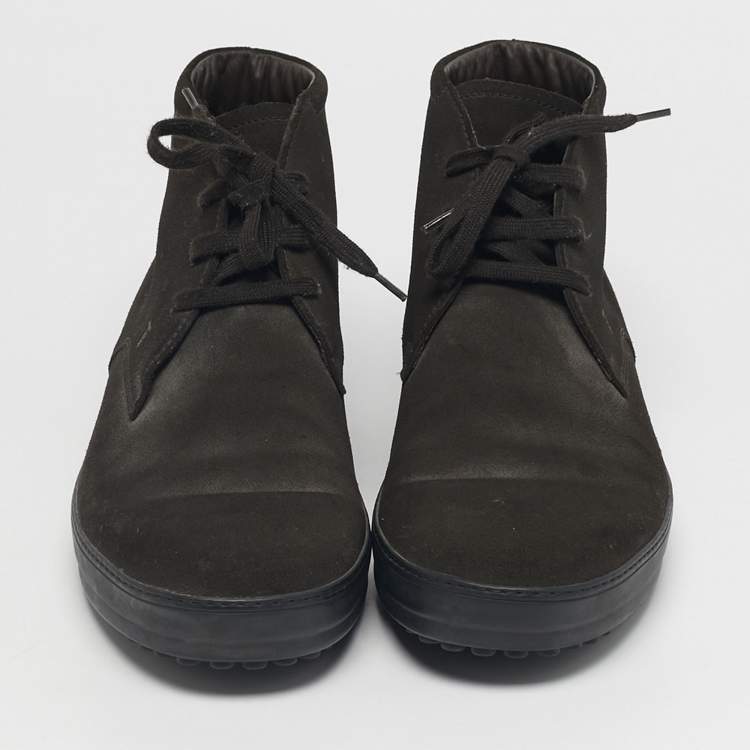 Pre Owned Tod's Brown Suede Desert Ankle Length Boots Size 43