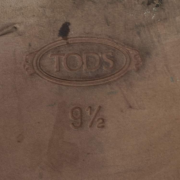 Pre Owned Tod's Size 44 Brown Suede Penny Loafers