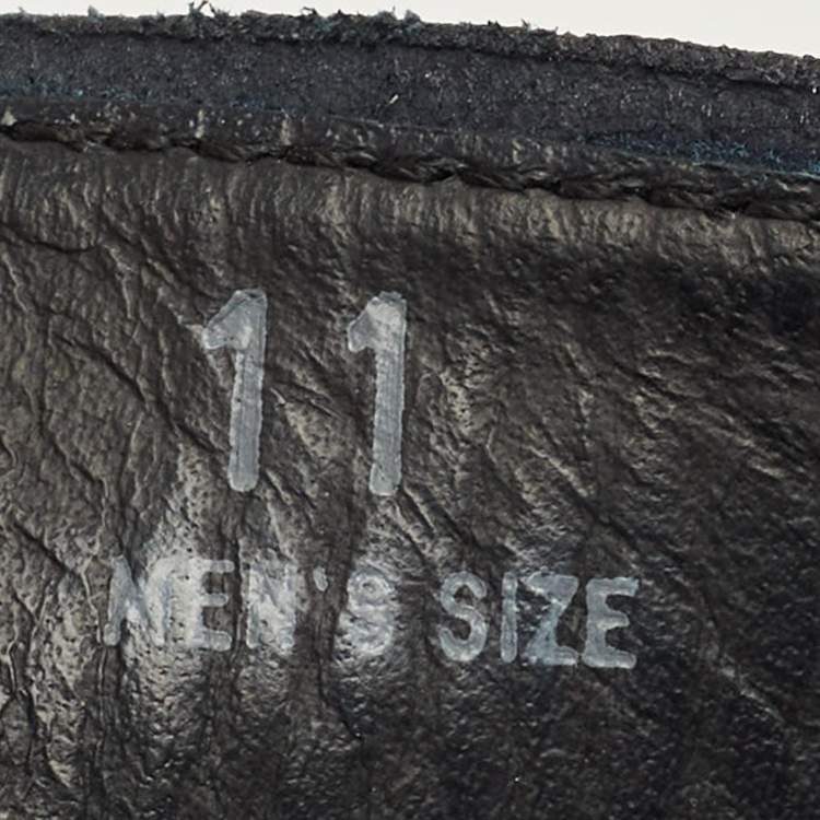 Pre Owned Tod's Size 45.5 Navy Blue Leather Lace Up Derby