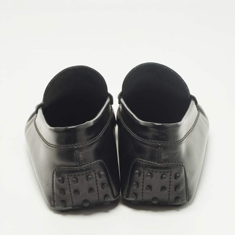مملوكة مسبقًا Tod's Size 43 Black Leather Buckle  Driver Loafers