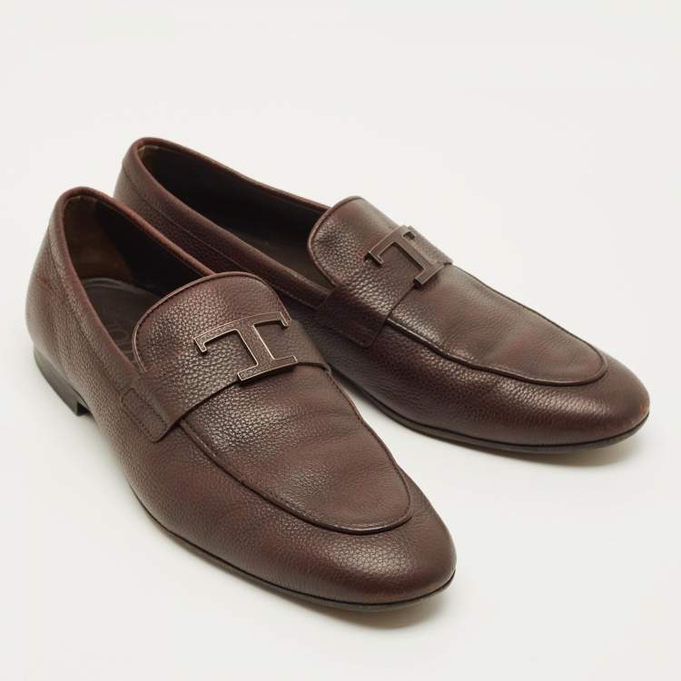 مملوكة مسبقًا حذاء لوفرز تودز سليپ أون جلد أسود مقاس 41