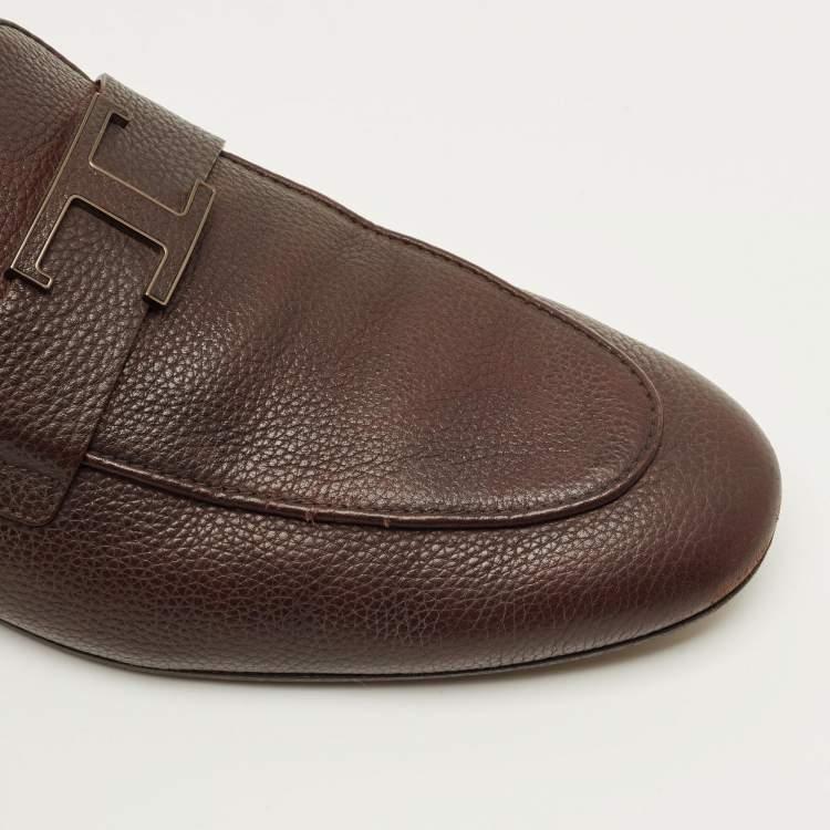 مملوكة مسبقًا حذاء لوفرز تودز سليپ أون جلد أسود مقاس 41