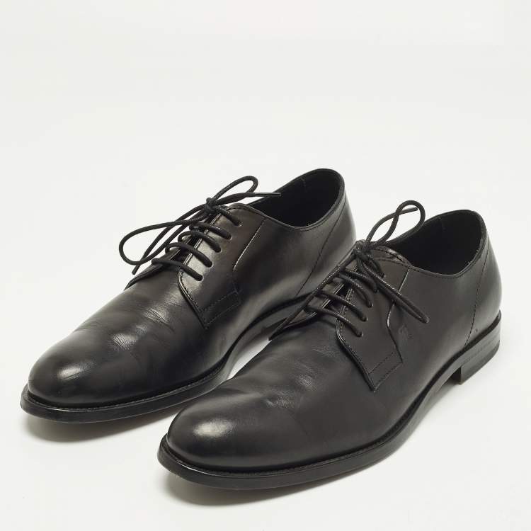 مملوكة مسبقًا Tod's Size 42.5 Black Leather Derby