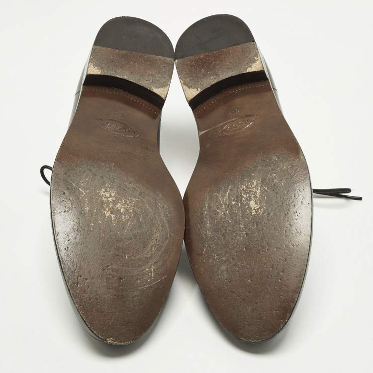 مملوكة مسبقًا Tod's Size 42.5 Black Leather Derby