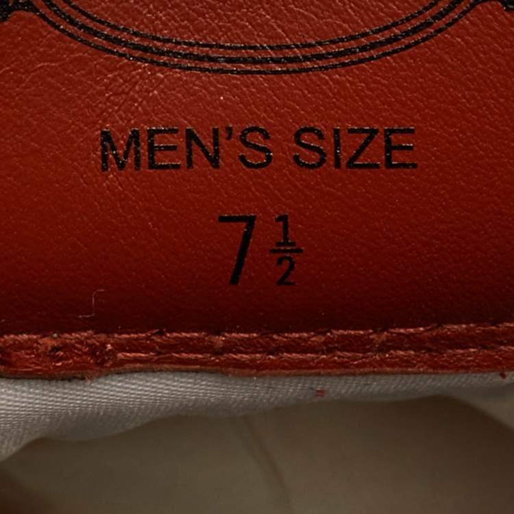 Pre Owned Tod's Size 41.5 Orange/Black Fabric, Leather and Suede Low Top Sneakers