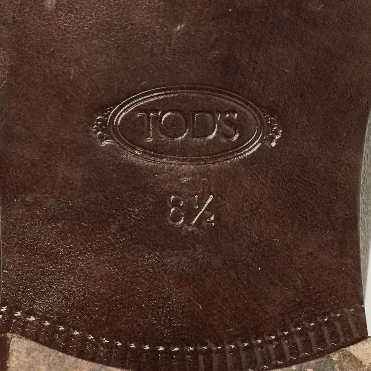 مملوكة مسبقًا Tod's Size 42.5 Brown Leather Brogue Derby