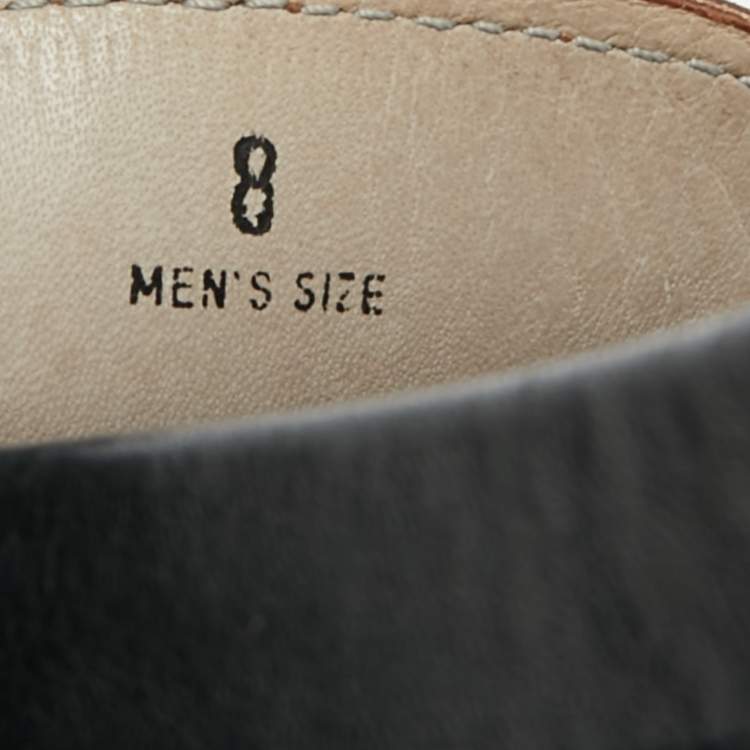 Pre Owned Tod's City Gommino Size 42 Black/Brown Leather Penny Loafers