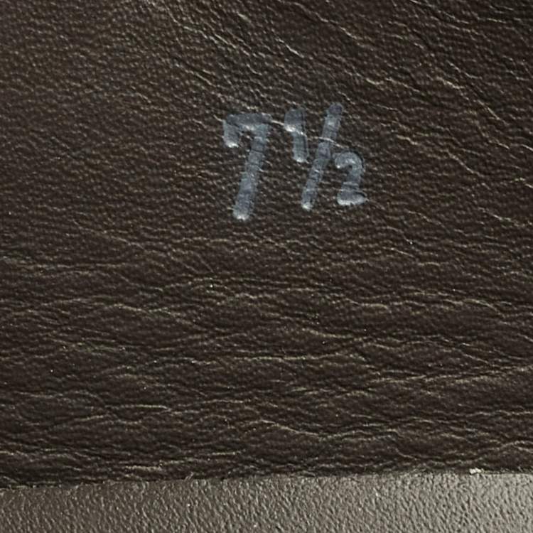 Pre Owned Tod's Doppia Size 41.5 Dark Brown Leather Double T Slip On Loafers