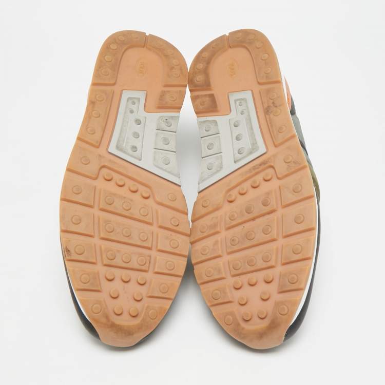 Pre Owned Tod's Size 47 Multicolor Canvas and Mesh Low Top Sneakers