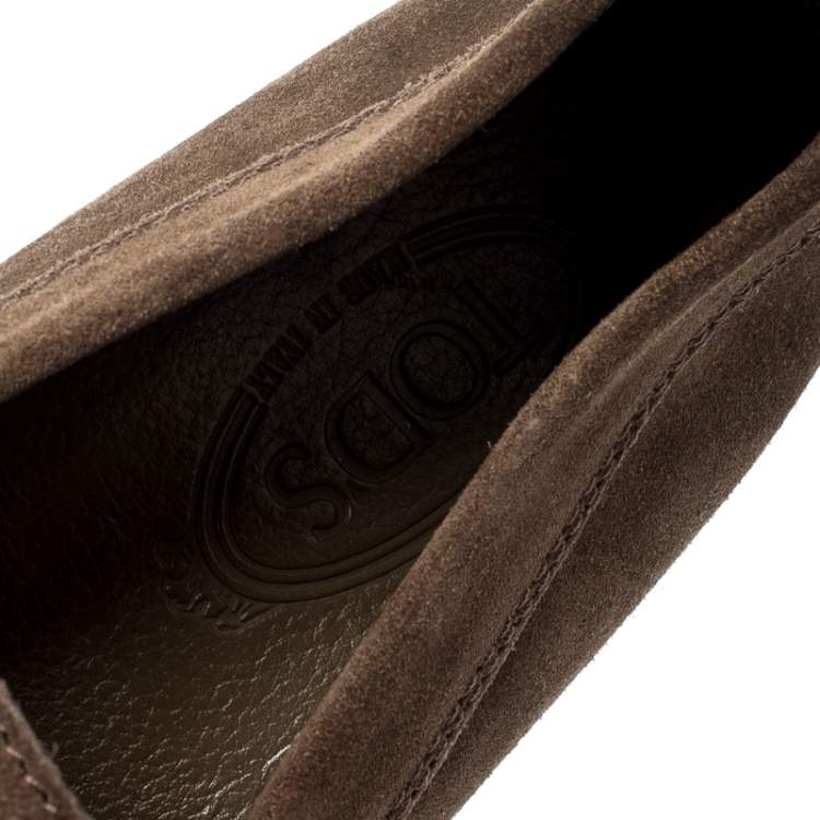 Pre Owned Tod's Brown Suede Loafers Size 42.5