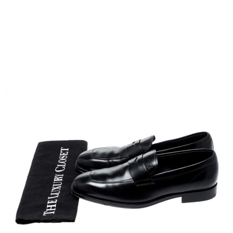مملوكة مسبقًا Tod's Black Leather Penny Loafers Size 40