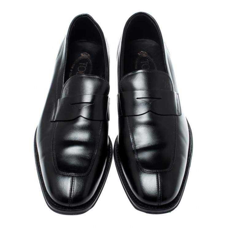 مملوكة مسبقًا Tod's Black Leather Penny Loafers Size 40