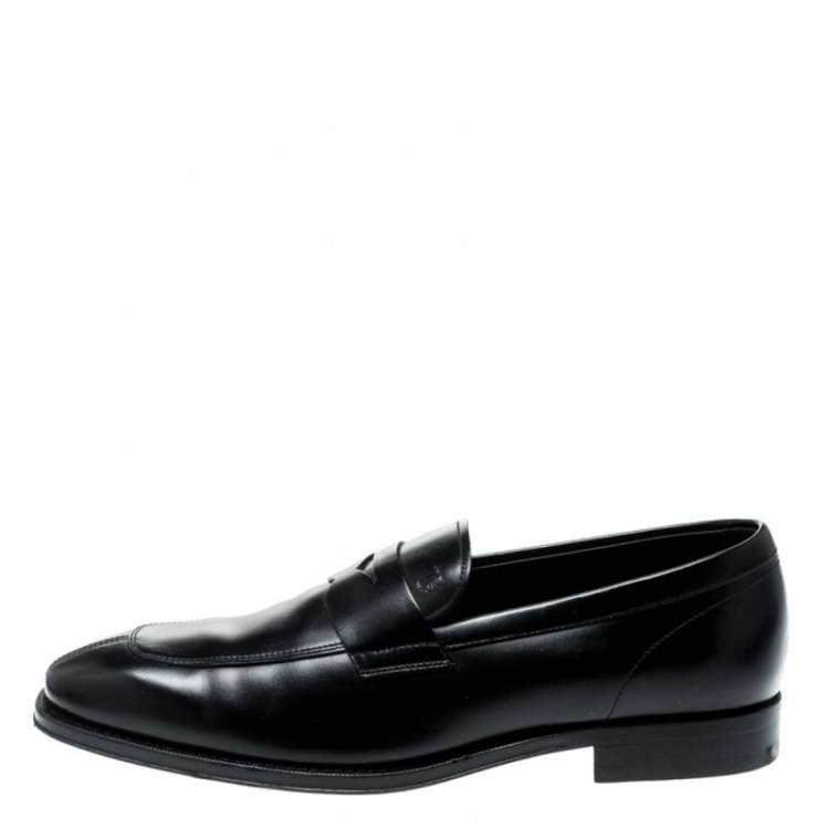 مملوكة مسبقًا Tod's Black Leather Penny Loafers Size 40
