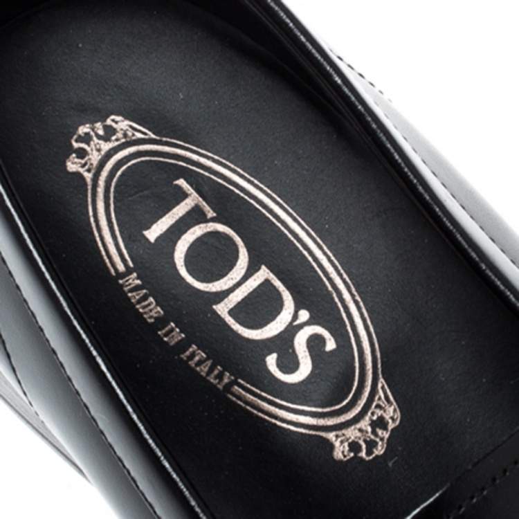 مملوكة مسبقًا Tod's Black Leather Penny Loafers Size 40