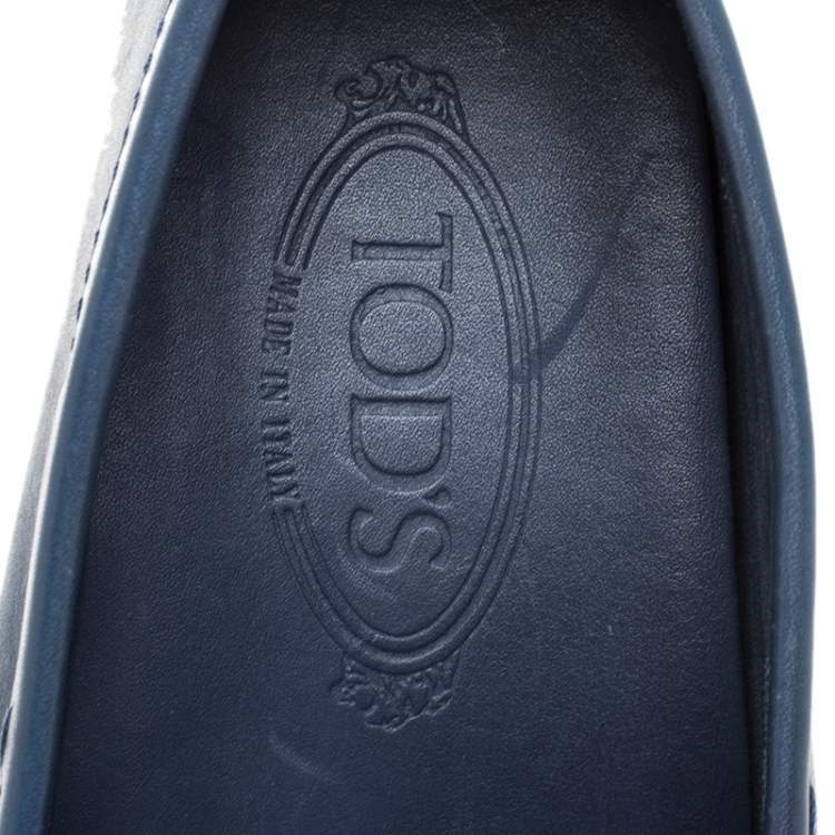 Pre Owned Tod’s Blue Leather Penny Loafers Size 42.5