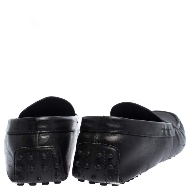 مملوكة مسبقًا Tod's Black Leather Gommini Moccasin Driving Loafers Size 42
