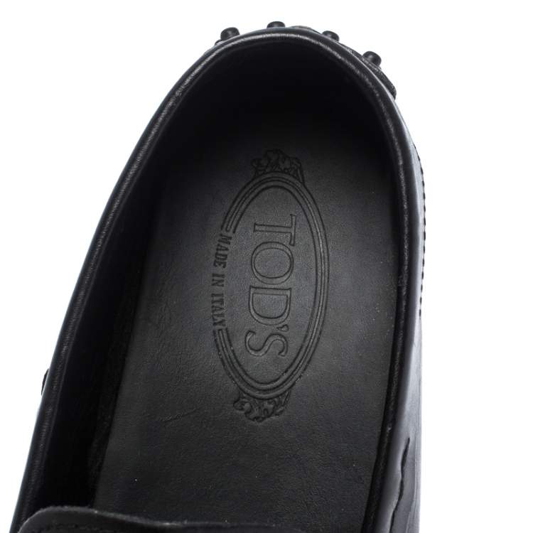 مملوكة مسبقًا Tod's Black Leather Gommini Moccasin Driving Loafers Size 42