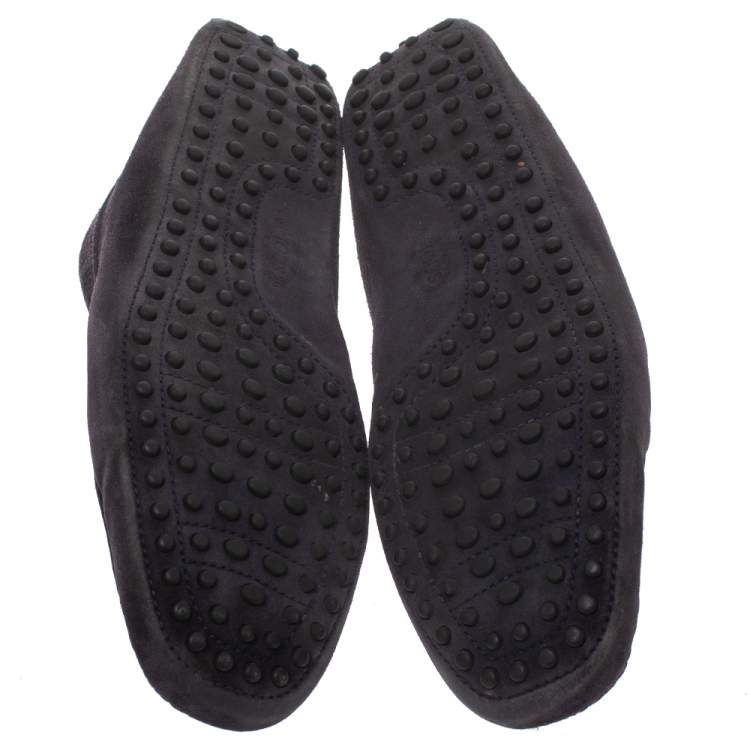 مملوكة مسبقًا Tod’s Dark Blue Suede Penny Loafers Size 44