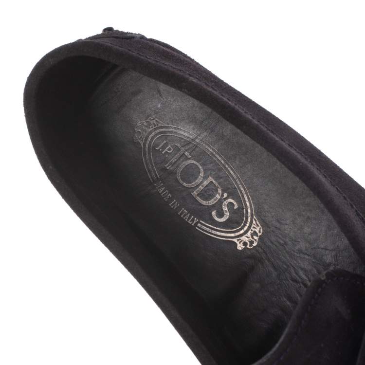 مملوكة مسبقًا Tod’s Dark Blue Suede Penny Loafers Size 44
