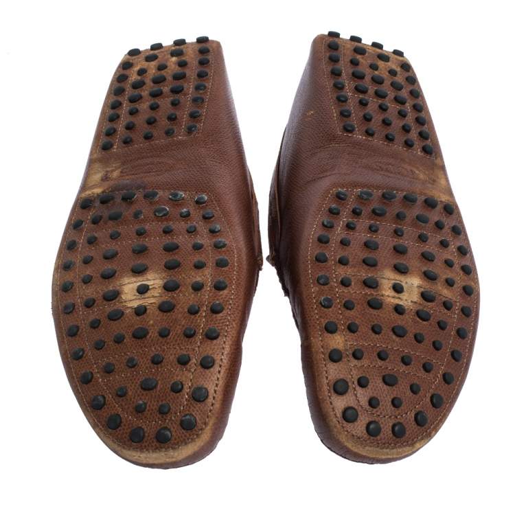 Pre Owned Tod’s Brown Leather Penny Loafers Size 44.5