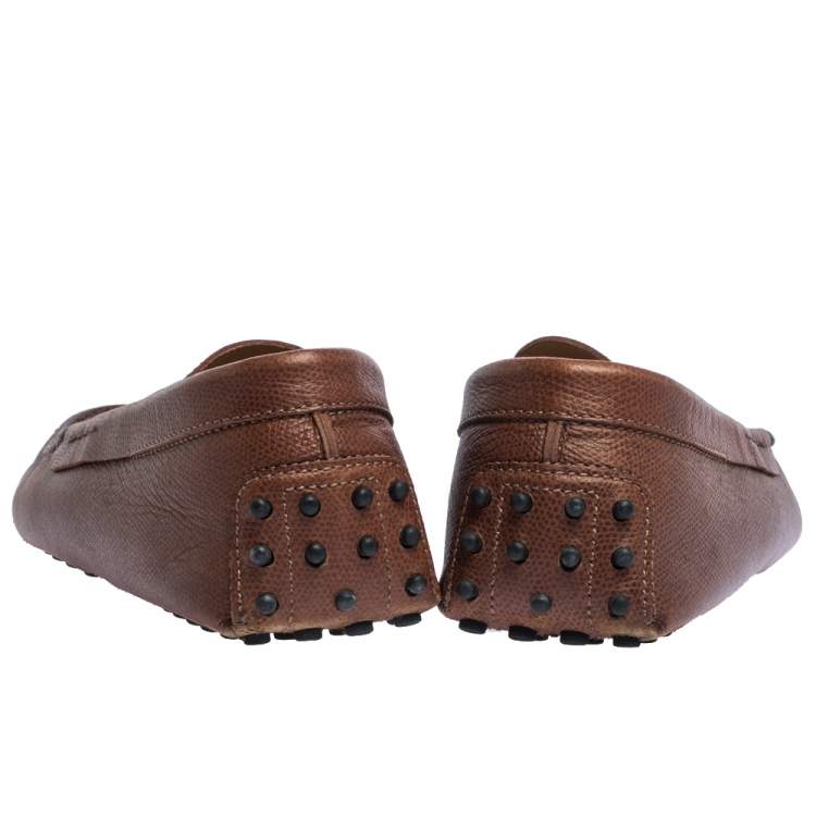 Pre Owned Tod’s Brown Leather Penny Loafers Size 44.5
