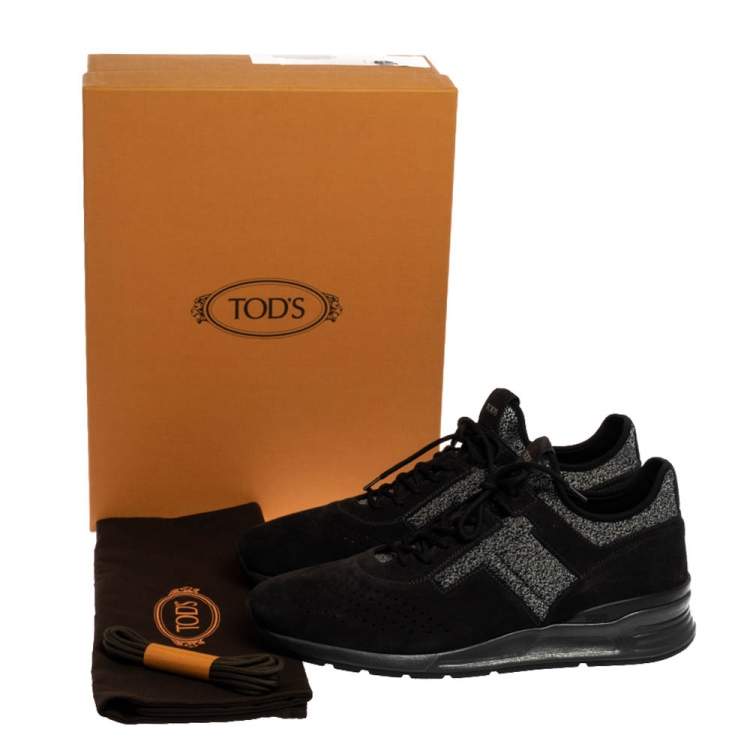 Pre Owned Tod's Black Suede Low Top Sneaker Size 45.5