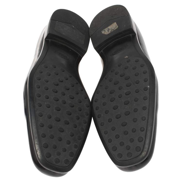 مملوكة مسبقًا Tod's Black Leather Penny Slip On Loafers Size 42