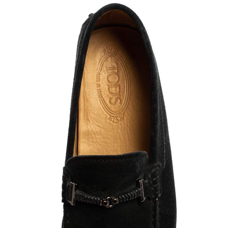 مملوكة مسبقًا Tod's Blue Suede Braided Bit Loafers Size 42