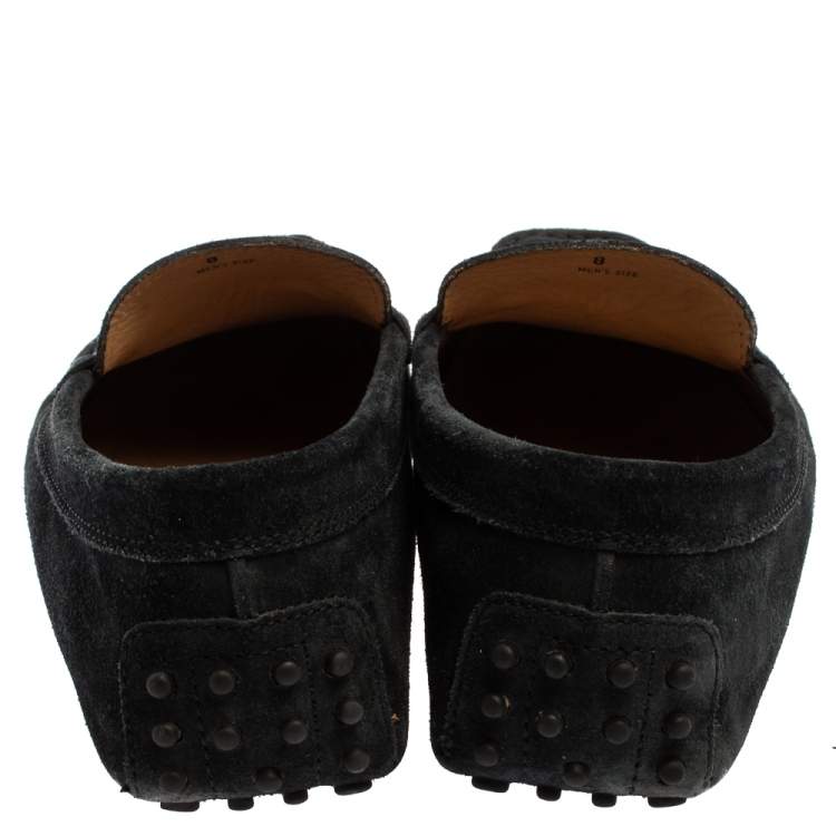 مملوكة مسبقًا Tod's Blue Suede Braided Bit Loafers Size 42
