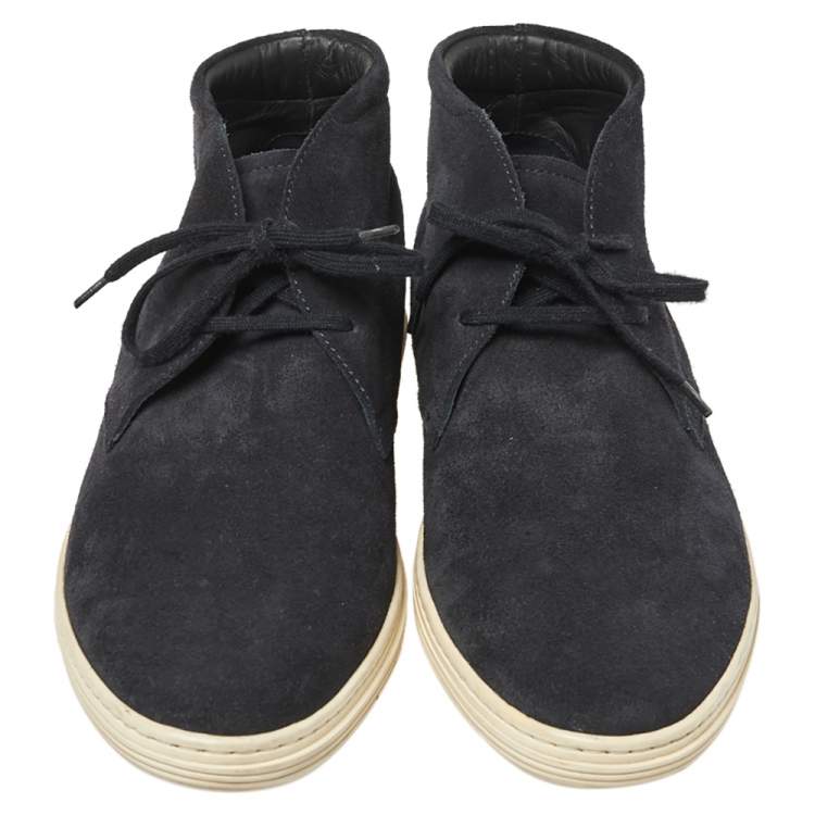 Pre Owned Tod's Black Suede Desert Ankle Boots Size 40