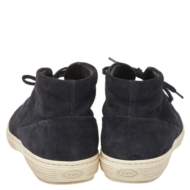 Pre Owned Tod's Black Suede Desert Ankle Boots Size 40