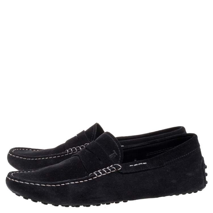 Pre Owned Tod's Black Suede Loafers Size 41