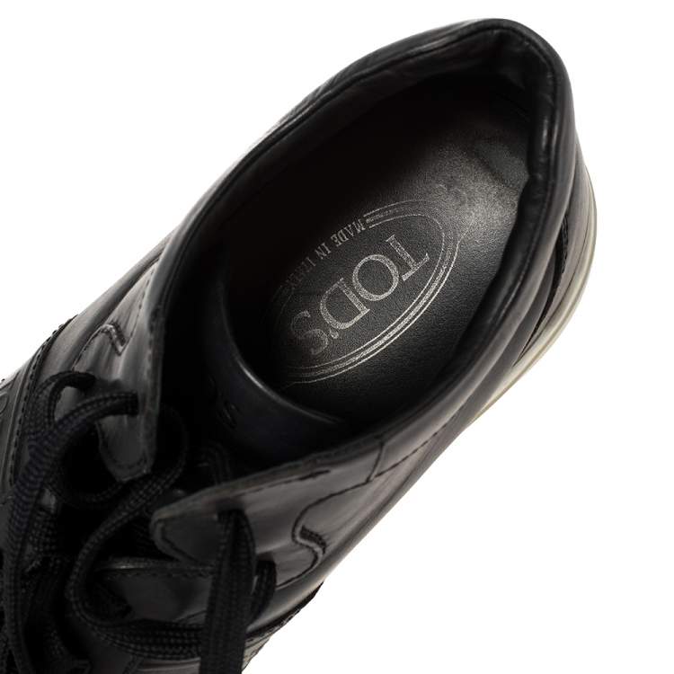 Pre Owned Tod's Navy Blue leather Low Top Sneakers Size 44.5