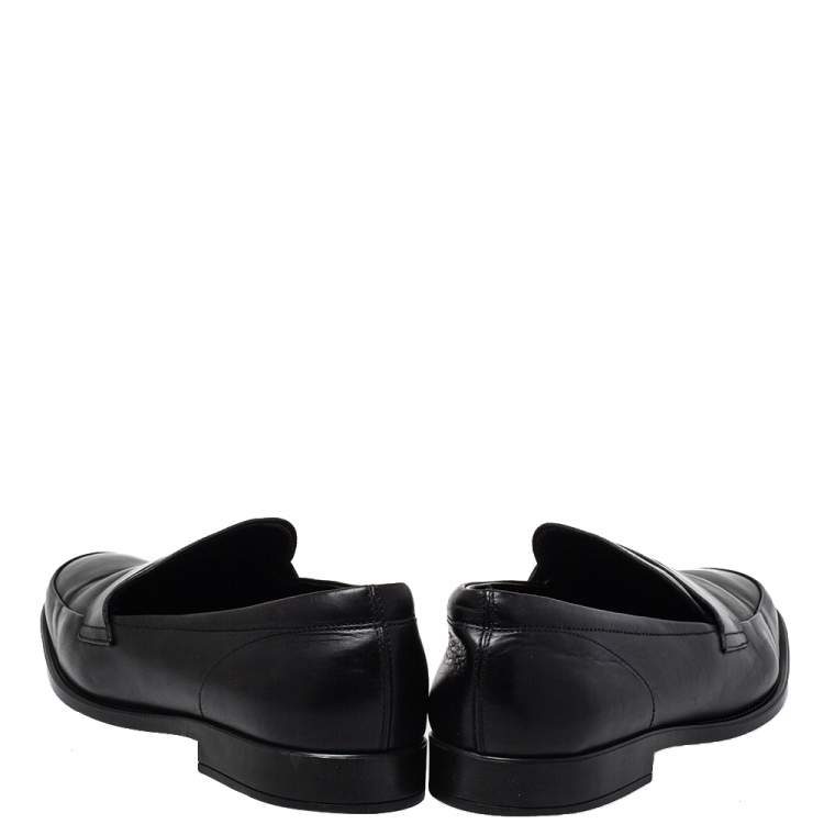 مملوكة مسبقًا Tod's Black Leather Penny Slip On Loafers Size 45