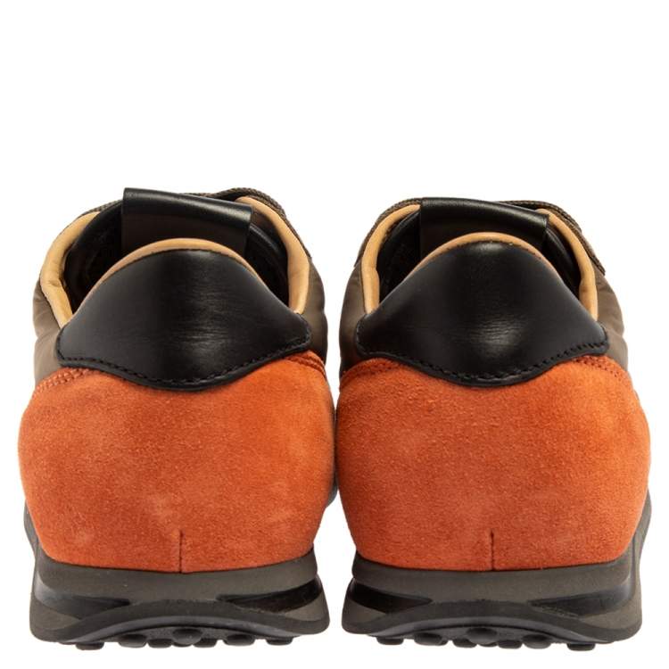 Pre Owned Tod's Multicolor Suede And Leather Lace Up Sneakers Size 41