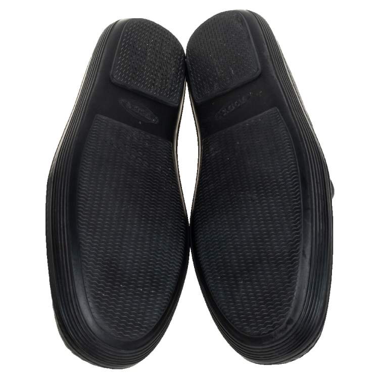 مملوكة مسبقًا Tod's Black Leather Penny Slip on Loafers Size 42