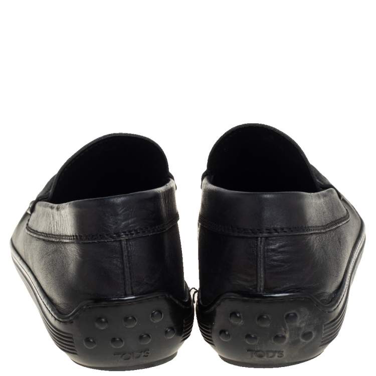 مملوكة مسبقًا Tod's Black Leather Penny Slip on Loafers Size 42