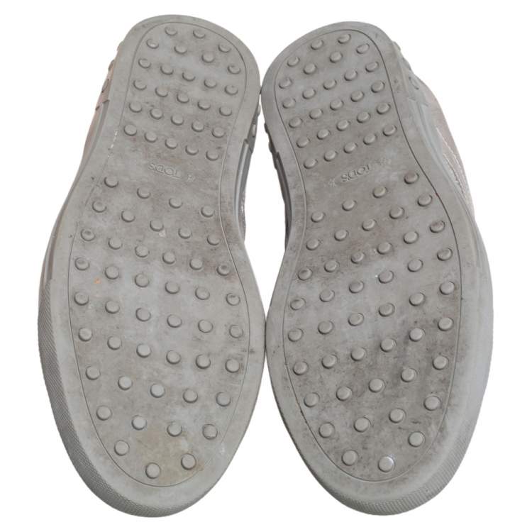 Pre Owned Tod's Grey Suede Low Top Snekaers Size 44