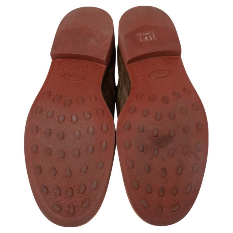 Pre Owned Tod's Brown Suede Lace Up Derby Size 42.5