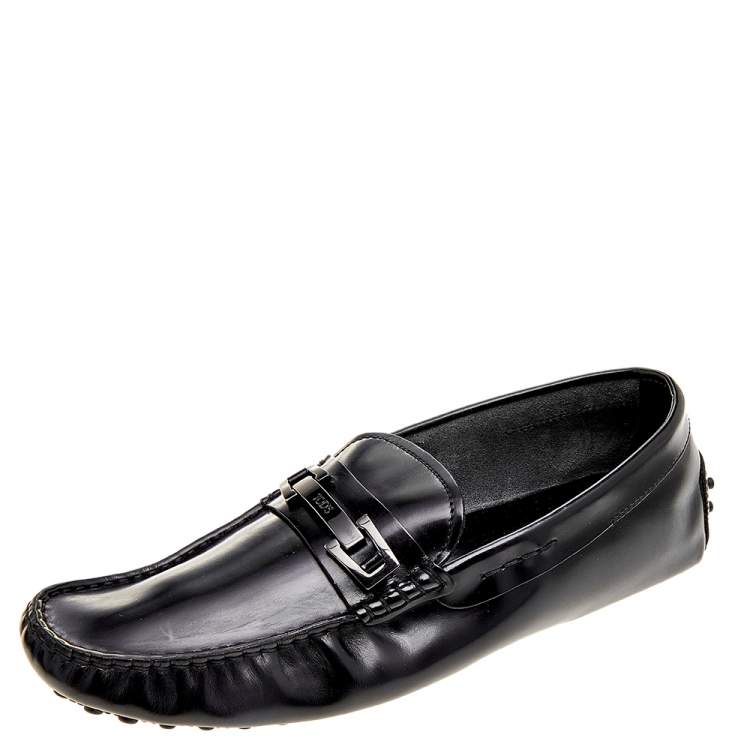 Tods Black Leather Buckle Loafers Size 41.5 | TLC
