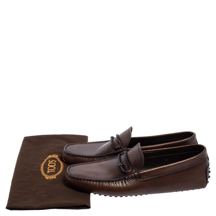 مملوكة مسبقًا Tod's Brown Leather Slip on Loafers Size 44
