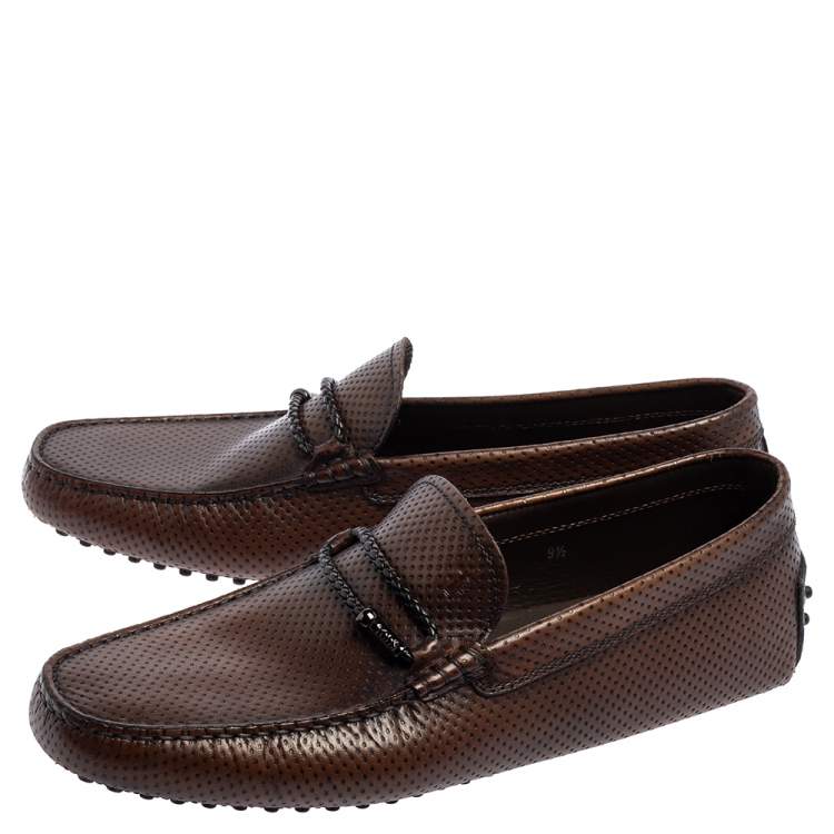 مملوكة مسبقًا Tod's Brown Leather Slip on Loafers Size 44