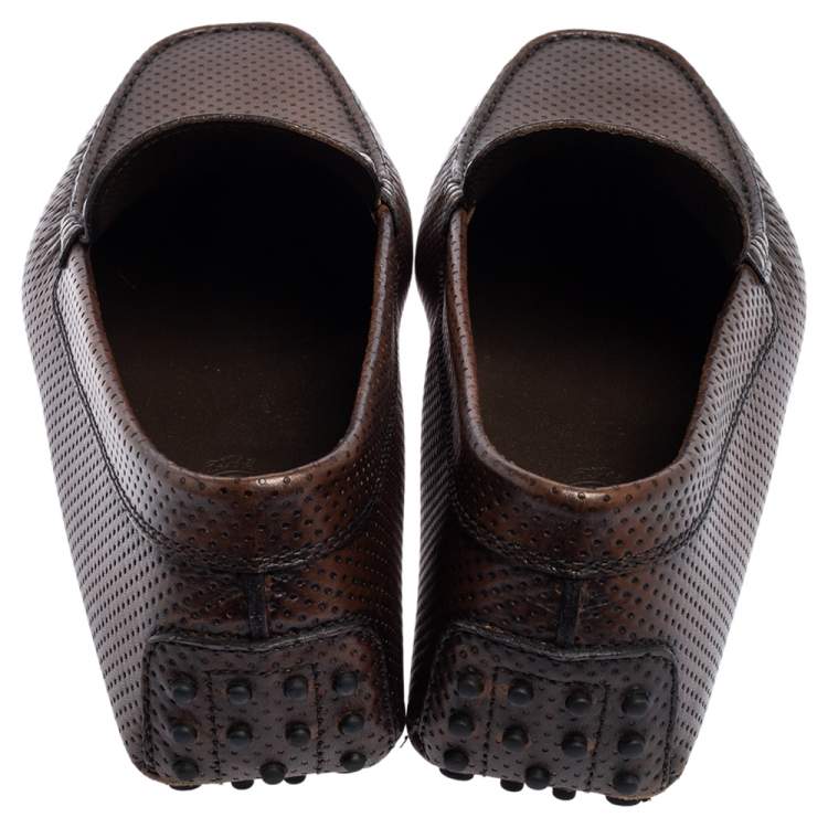 مملوكة مسبقًا Tod's Brown Leather Slip on Loafers Size 44