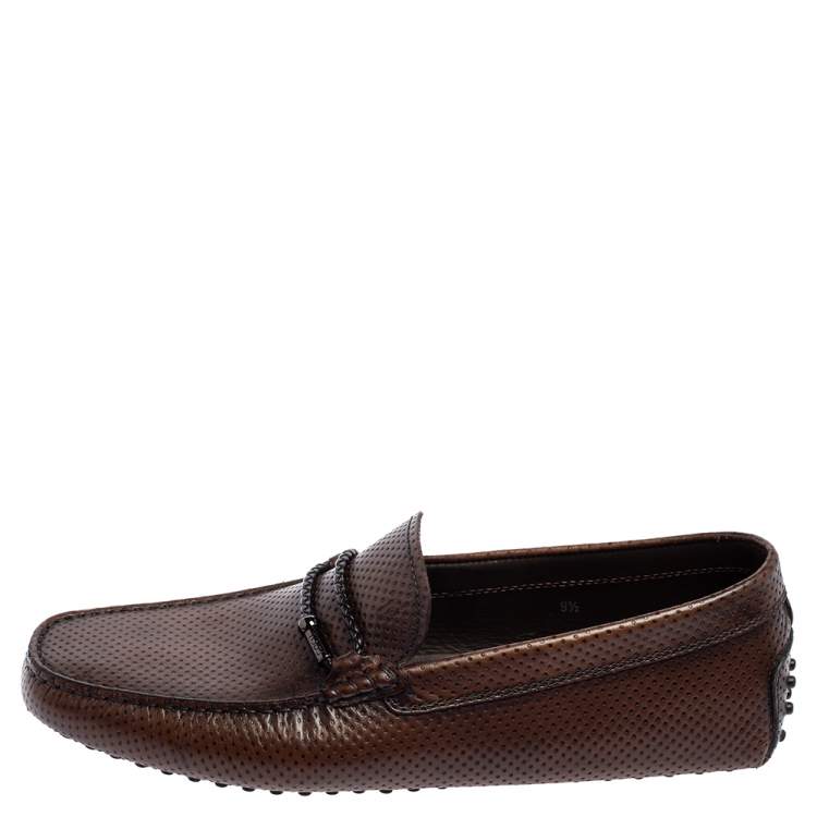 مملوكة مسبقًا Tod's Brown Leather Slip on Loafers Size 44
