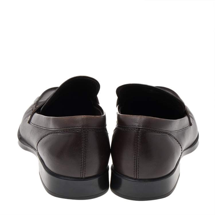 مملوكة مسبقًا Tod’s Brown Leather Penny Slip On Loafers Size 40