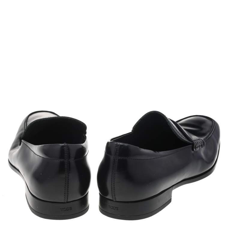 مملوكة مسبقًا Tod's Black Leather Slip On Loafers Size 42