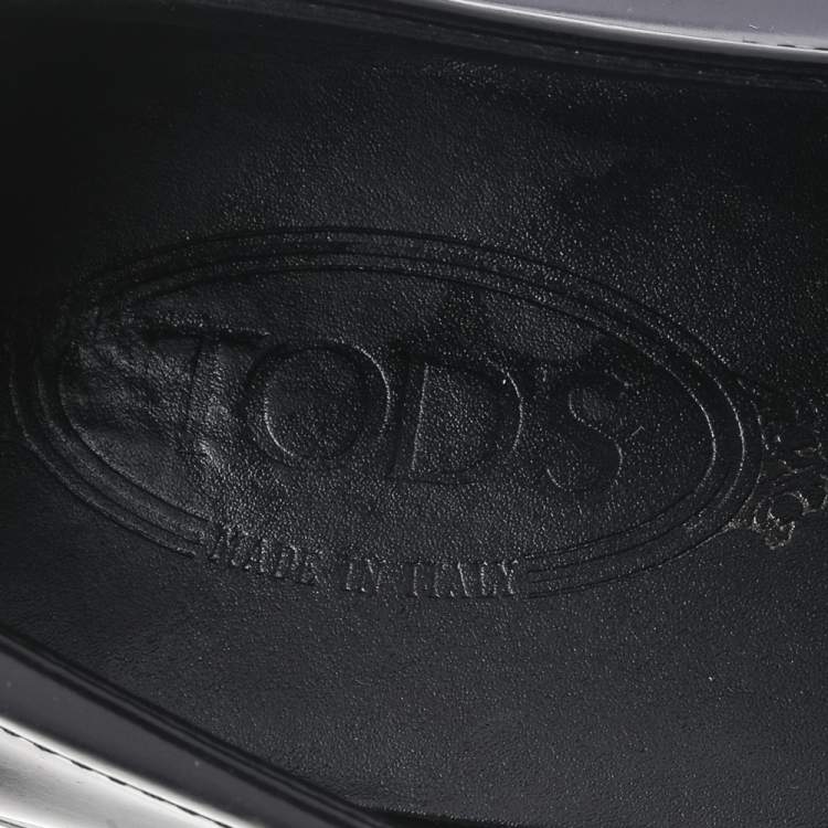 مملوكة مسبقًا Tod's Black Leather Slip On Loafers Size 42